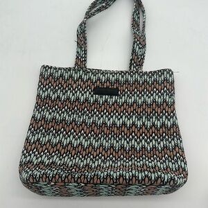 Vera Bradley Handbag In Retired Pattern Great Tan Green Colors Clean Condition